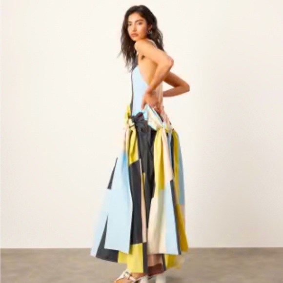 ASOS Edition Colorblock Dress - Picture 1 of 5